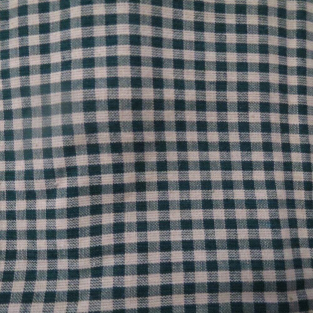 Cotton Quilt Fabric Homespun Green Tan Check 3 1/4 yards Craft Material 114